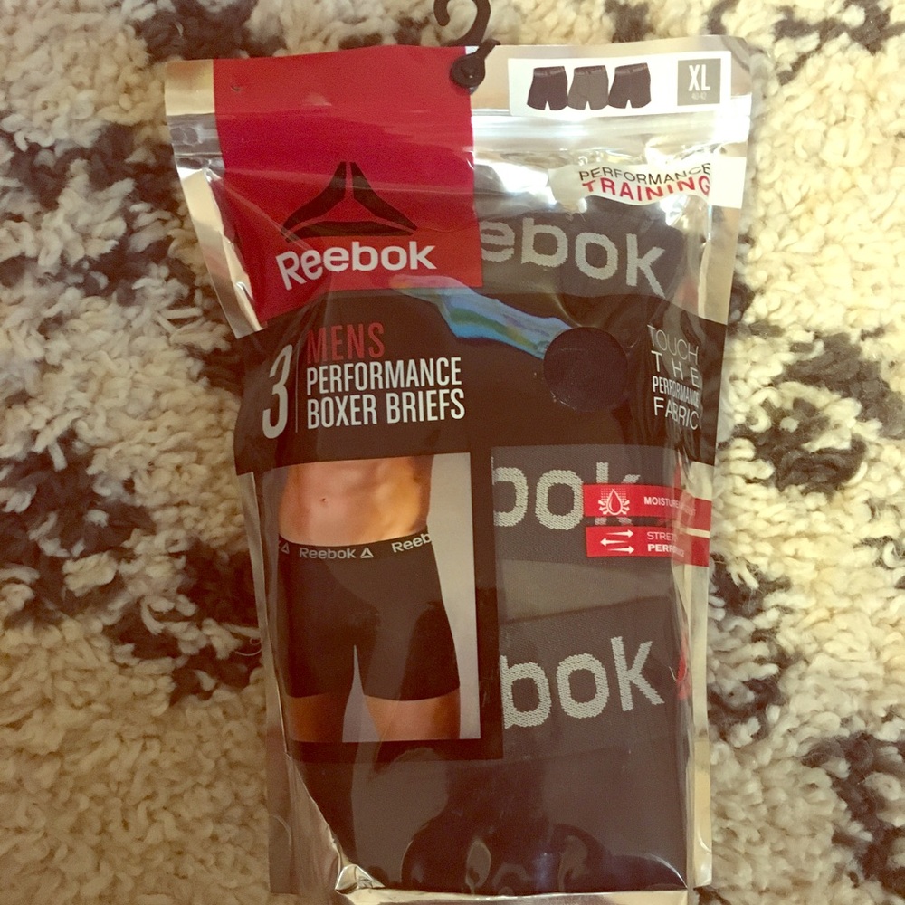 Reebok Men's Performance Boxer Briefs 3 pack XL